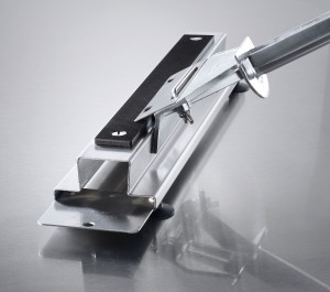 Simply slide your griddle scraper blade along our sharpening stone to maximize blade performance