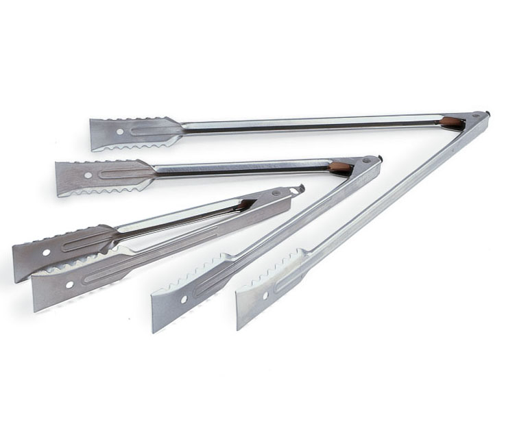 Edlund Locking Gripper Tongs in Stainless Steel Unique Flat Paddle 